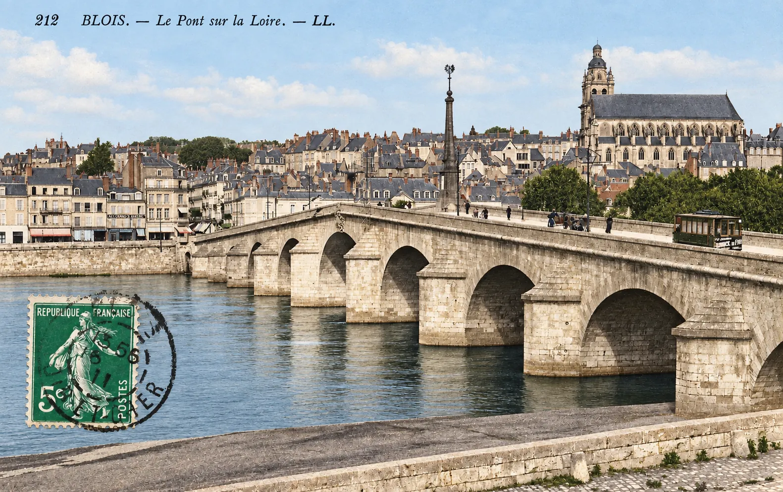 Carte postale Blois 01 - Colorized