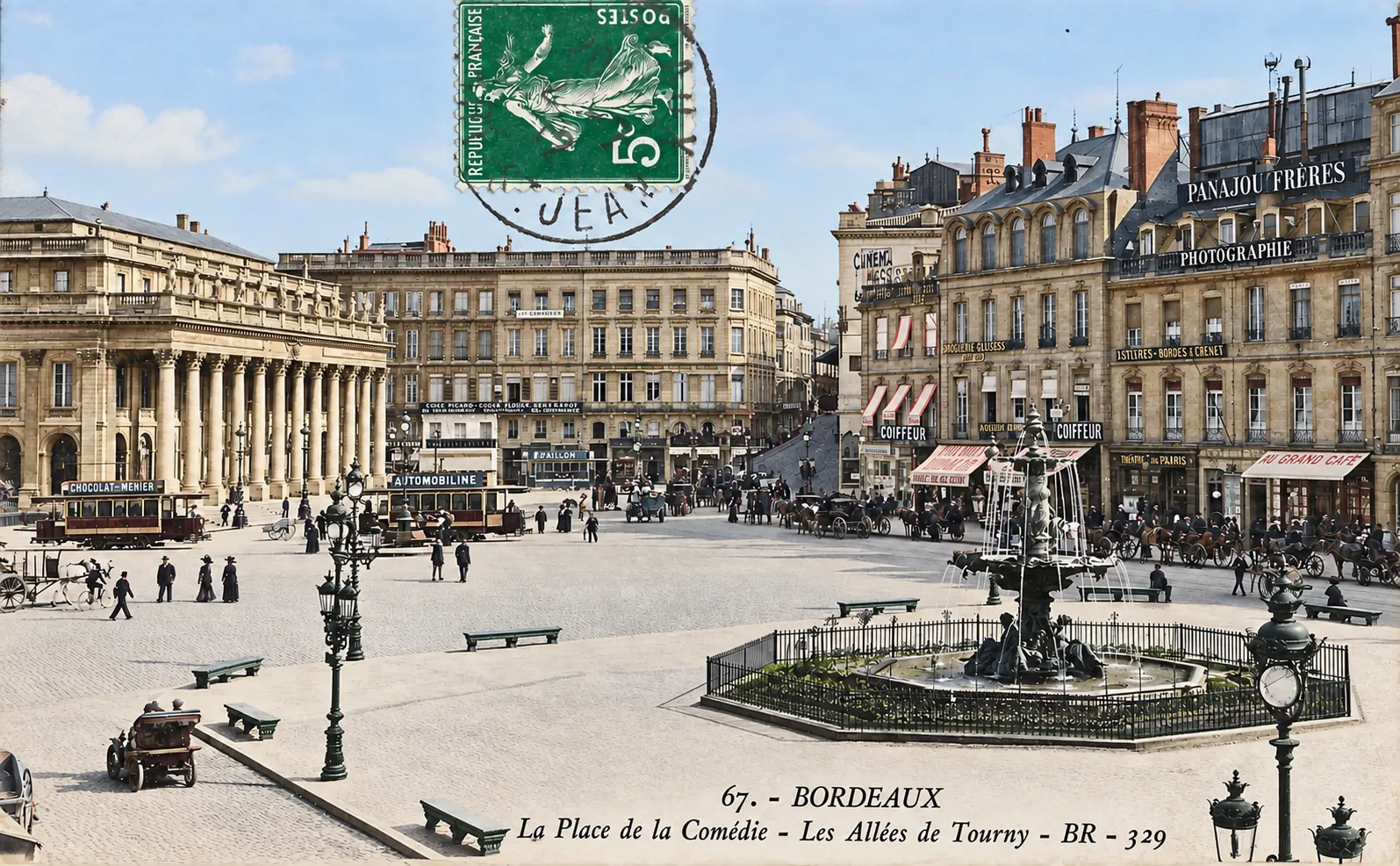 Carte postale Bordeaux 01 - Colorized