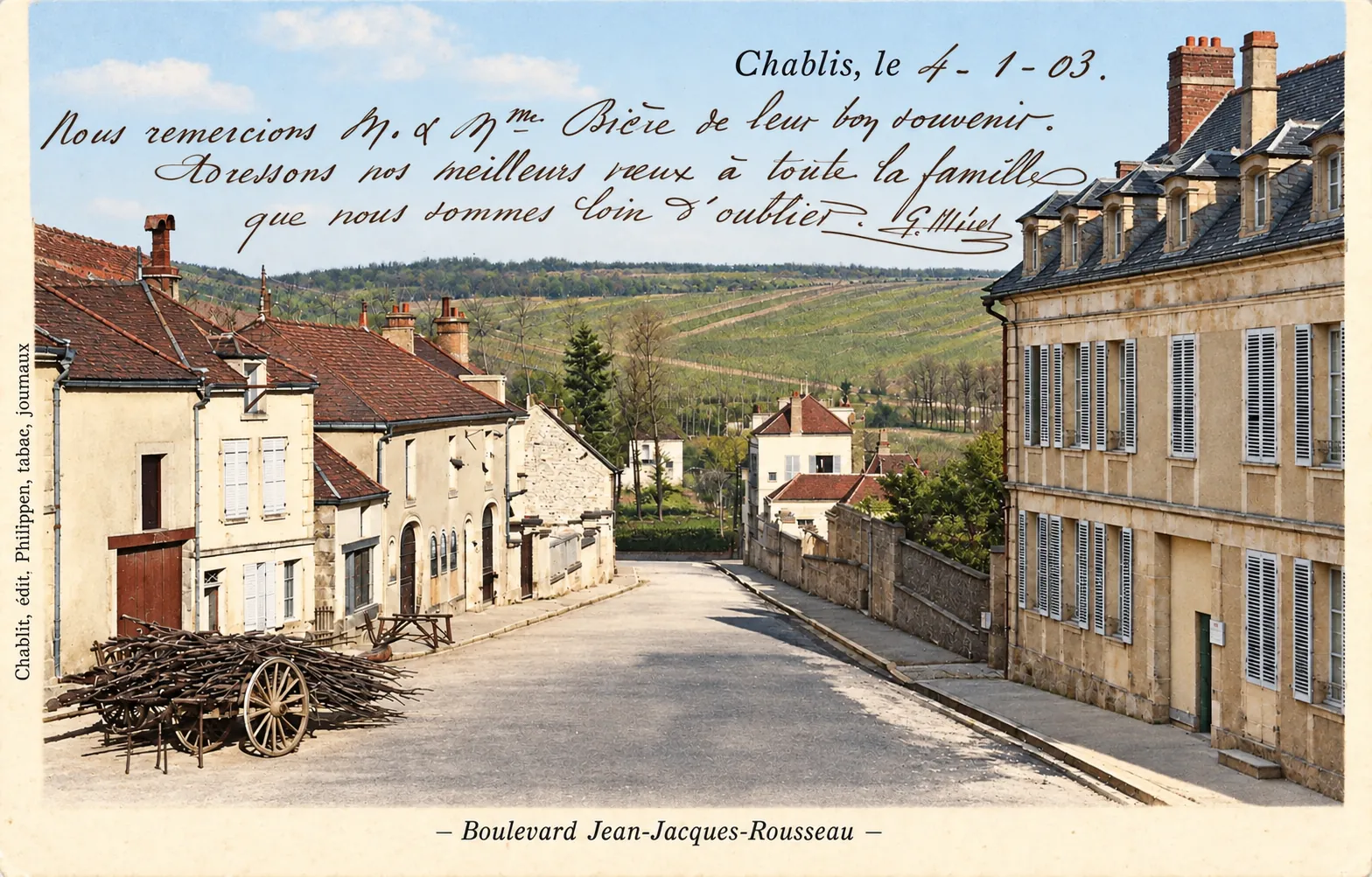 Carte postale Chablis 05 - Colorized
