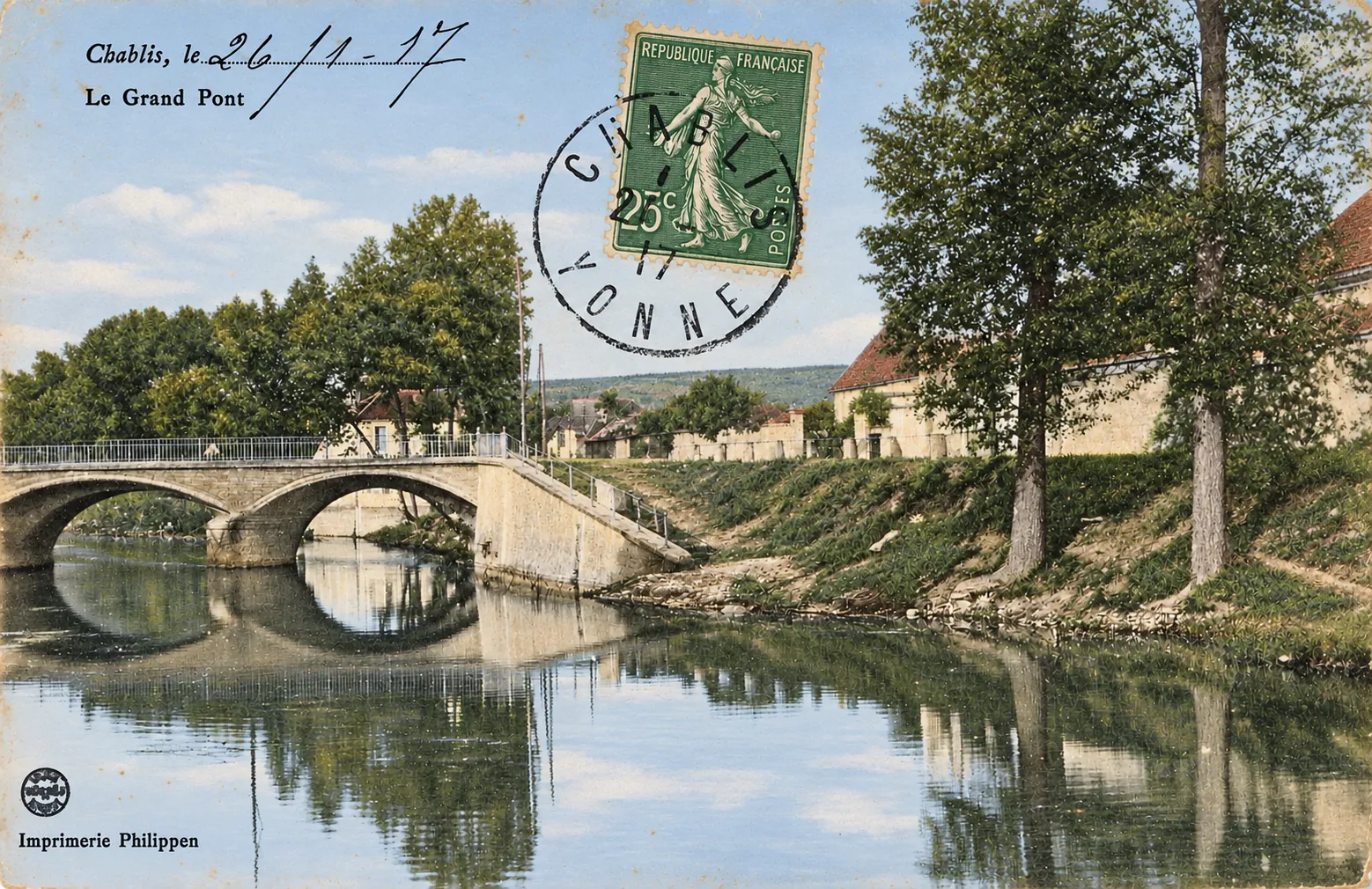 Carte postale Chablis 06 - Colorized