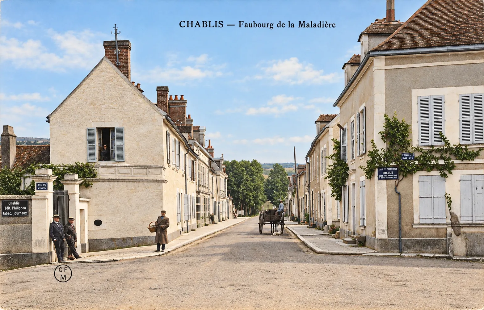 Carte postale Chablis 08 - Colorized