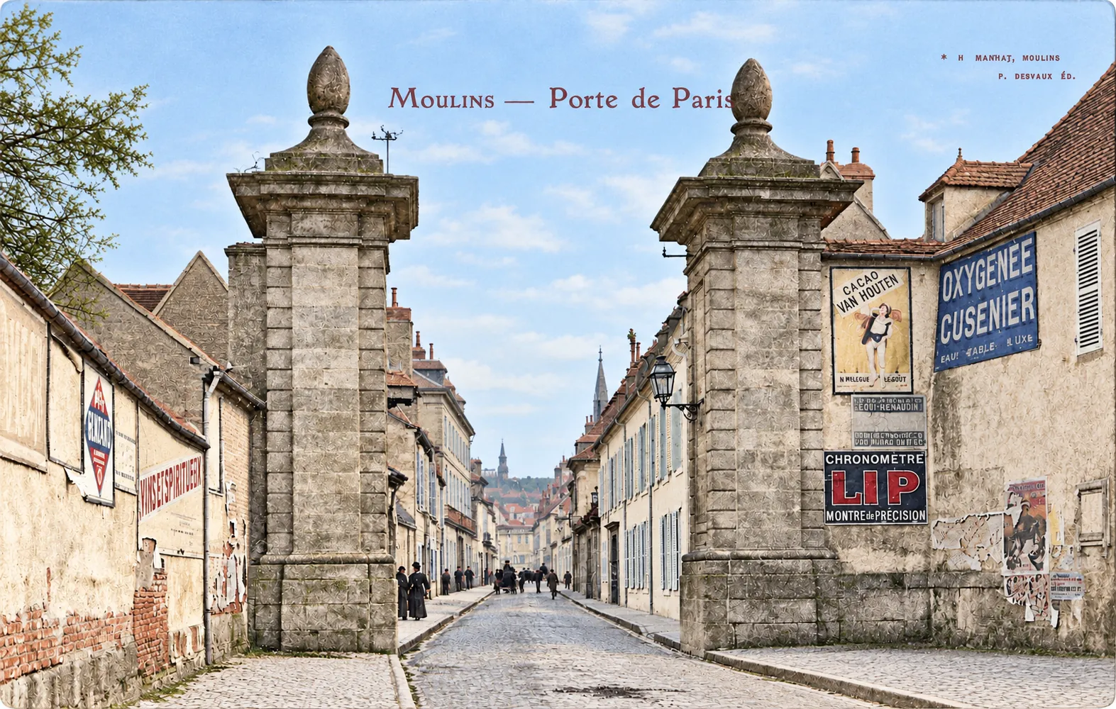 Carte postale Moulins 11 - Colorisée